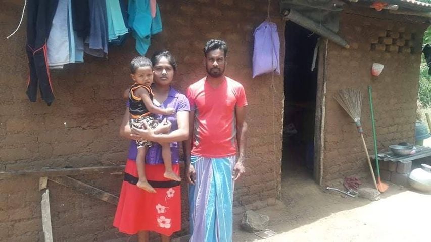 A helpless family living with a baby