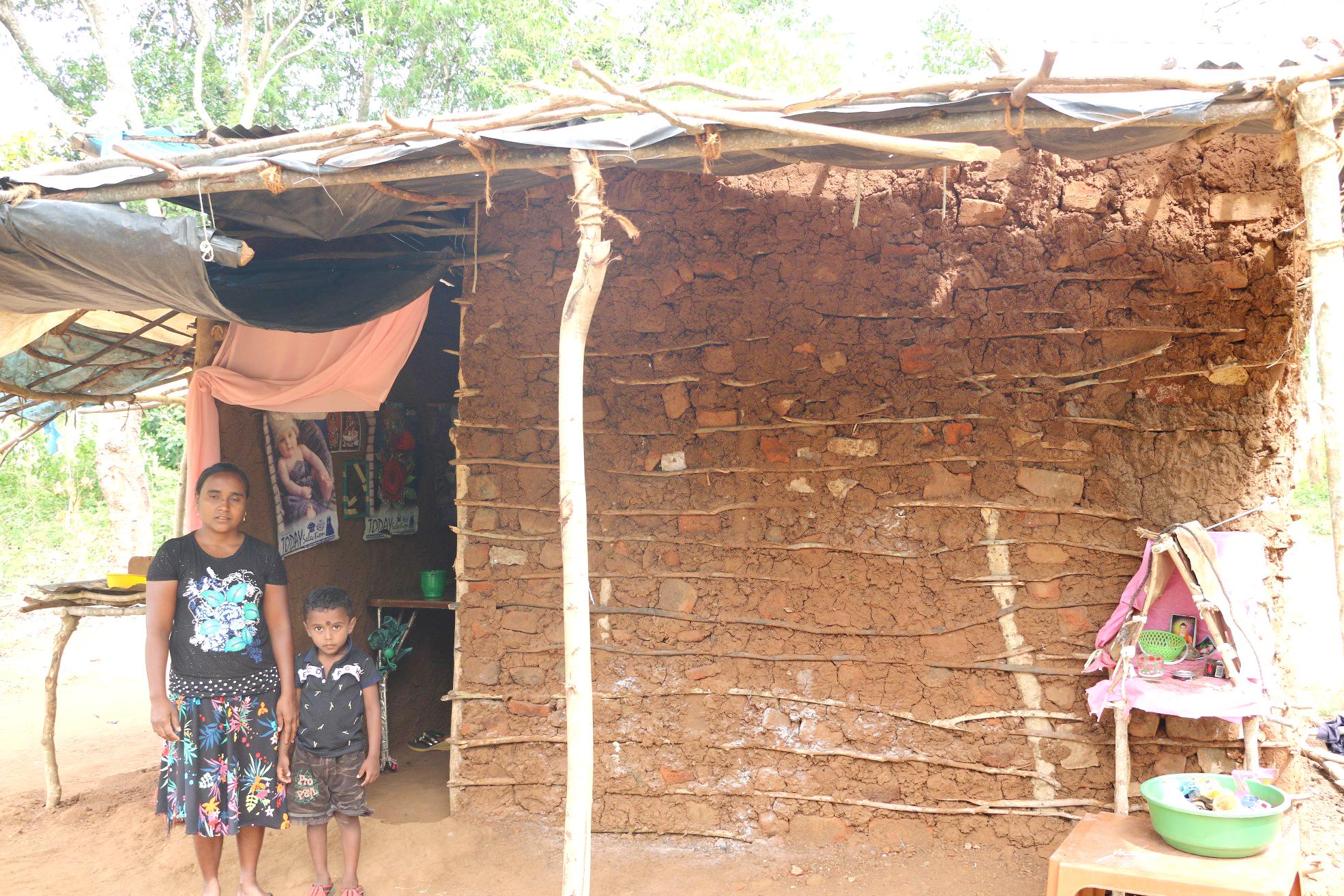 Family Living in a Small Clay House